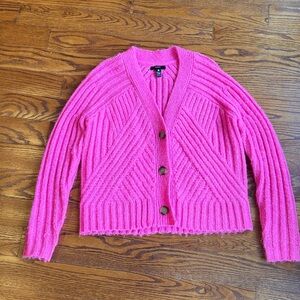 Aqua Pink Women's Cardigan Sweater